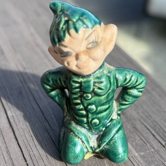 Feisty Vintage Green Pixie Elf! - Picture 3 of 10